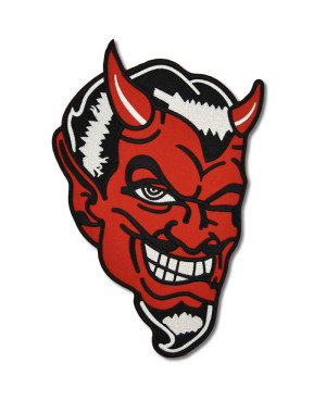 Moto nášivka Smiling Devil XXL na chrbát 23 cm x 16 cm