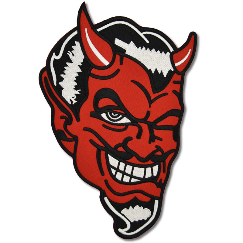 Moto nášivka Smiling Devil XXL na chrbát 23 cm x 16 cm
