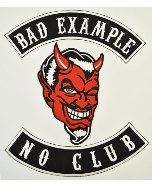 Moto nášivka Smiling Devil XXL na chrbát 23 cm x 16 cm