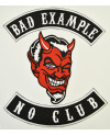 Moto nášivka Smiling Devil XXL na chrbát 23 cm x 16 cm
