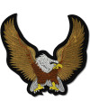 Moto nášivka Eagle Brown XXL na chrbát 30 cm x 28 cm