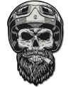Moto nášivka Bearded Biker XXXL na chrbát 38 cm x 25 cm