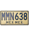 Mexická ŠPZ Estado De Mexico MMN638