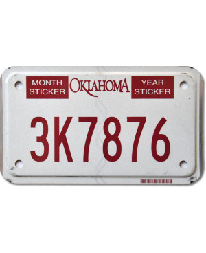 Moto americká ŠPZ Oklahoma 3K7876