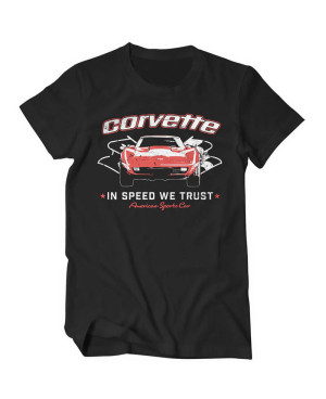 Pánske tričko Corvette In speed We Trust