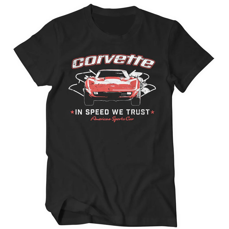 Pánske tričko Corvette In speed We Trust