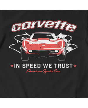 Pánske tričko Corvette In speed We Trust