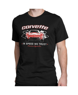 Pánske tričko Corvette In speed We Trust