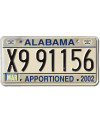 Americká ŠPZ Alabama Apportioned Truck X9 91156