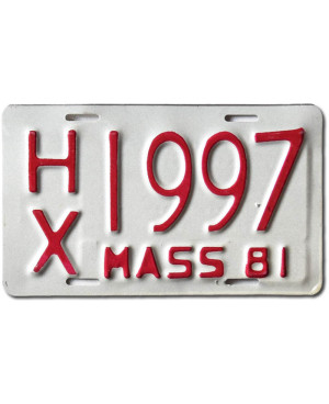 Moto americká ŠPZ Massachusetts 1981 HK 1997