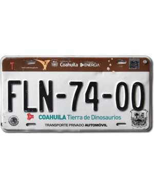Mexická ŠPZ Coahuila Dinosaurios FLN-74-00