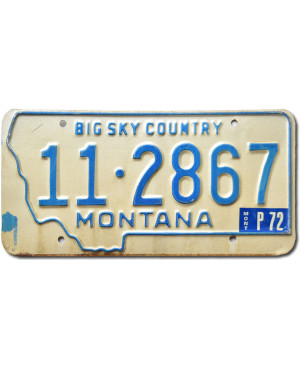 Americká ŠPZ Montana 1972 Big Sky Country 11-2867
