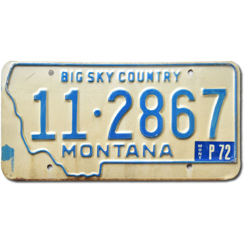 Americká ŠPZ Montana 1972 Big Sky Country 11-2867
