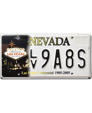Americká ŠPZ Nevada Las Vegas Centennial LV9A8S