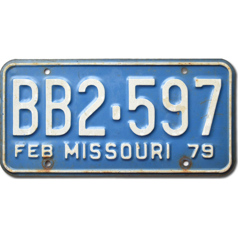 Americká ŠPZ Missouri 1979 Blue BB2-597