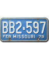 Americká ŠPZ Missouri 1979 Blue BB2-597