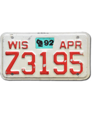 Moto americká ŠPZ Wisconsin Z3195