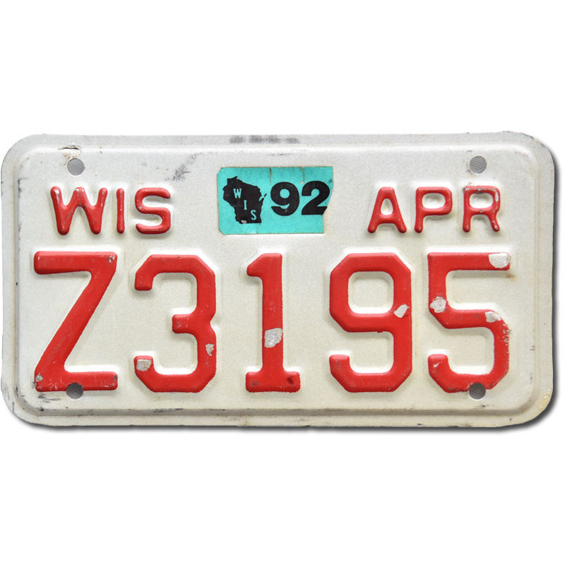 Moto americká ŠPZ Wisconsin Z3195