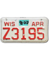 Moto americká ŠPZ Wisconsin Z3195
