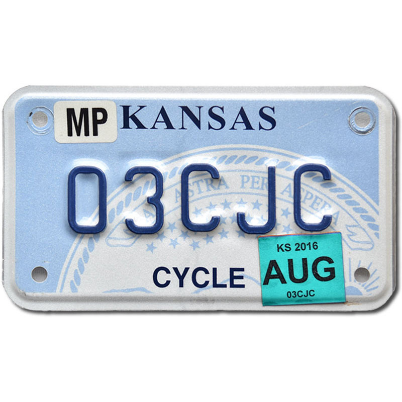 Moto americká ŠPZ Kansas 03CJC