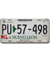 Mexická ŠPZ Nuevo León Truck PU-57-498