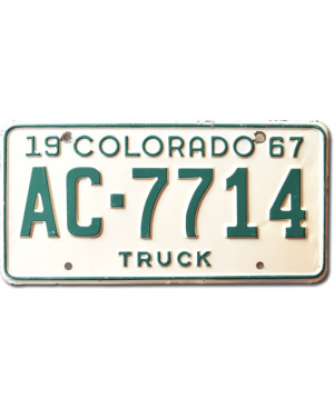 Americká ŠPZ Colorado 1967 Truck AC-7714