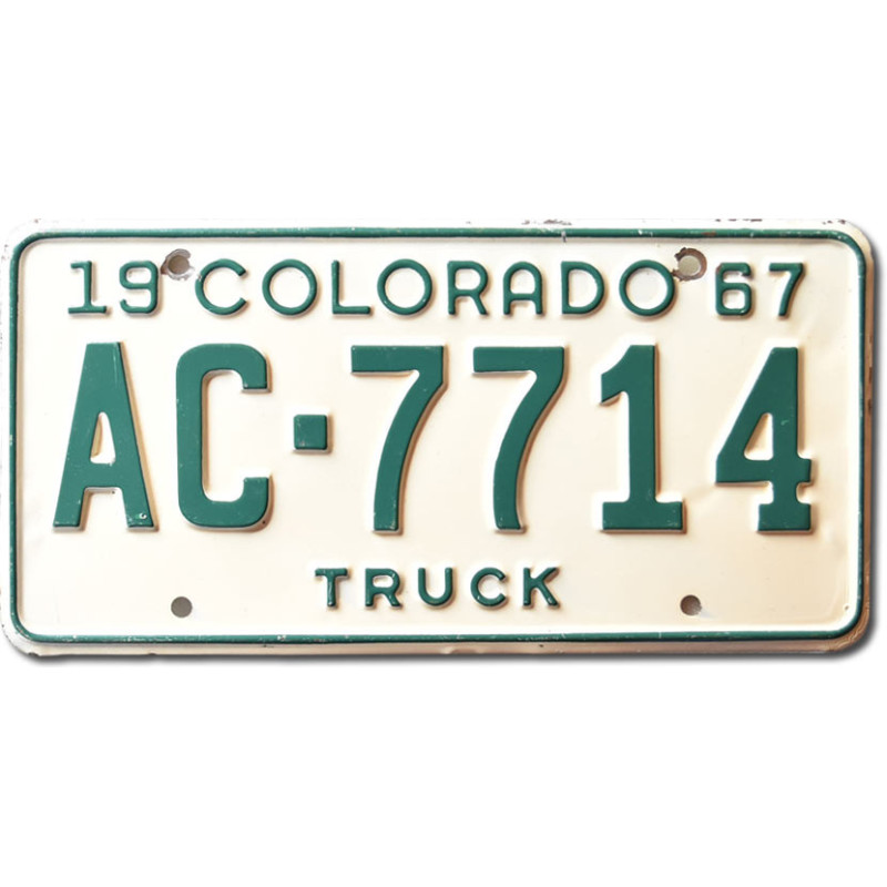 Americká ŠPZ Colorado 1967 Truck AC-7714