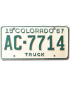 Americká ŠPZ Colorado 1967 Truck AC-7714