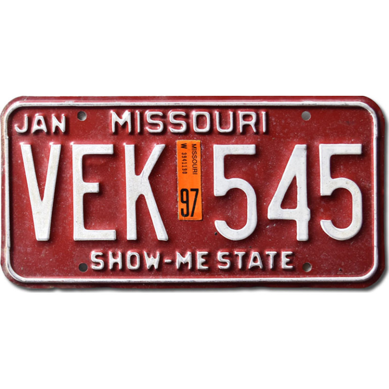 Americká ŠPZ Missouri 1997 Red VEK 545
