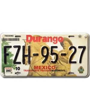 Mexická ŠPZ Durango 2007 FZH-95-27
