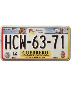 Mexická ŠPZ Guerrero 2016 HCW-63-71