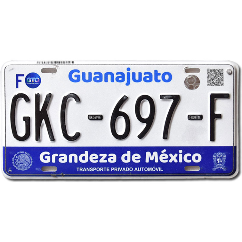 Mexická ŠPZ Guanajuato 2020 GKC-697-F
