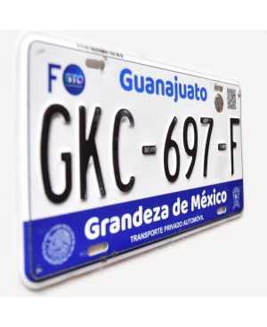 Mexická ŠPZ Guanajuato 2020 GKC-697-F
