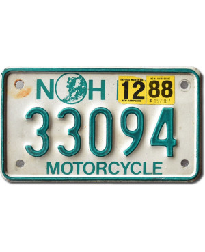 Moto americká ŠPZ New Hampshire 33094