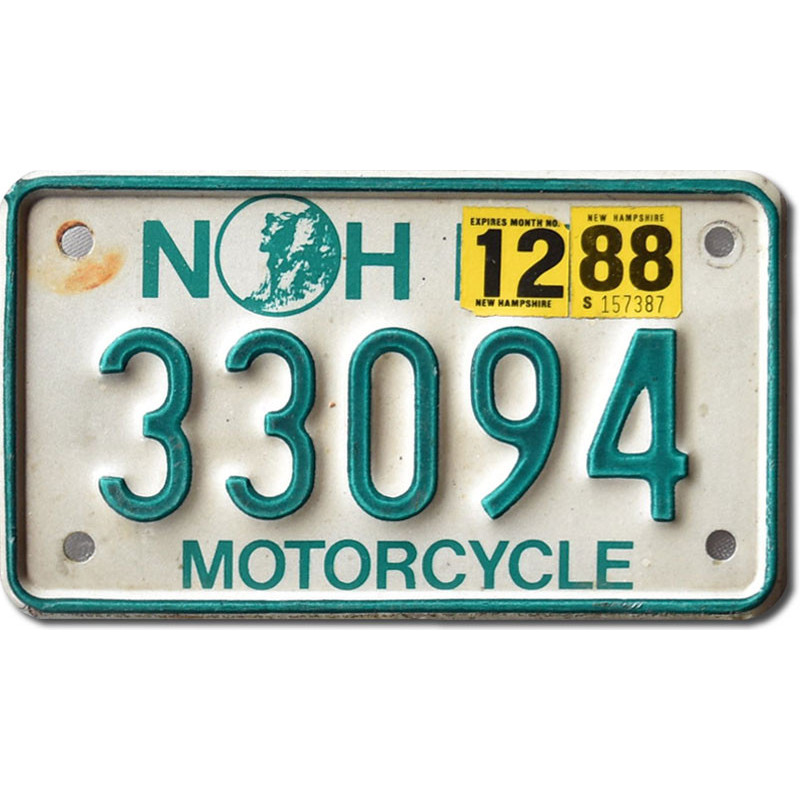 Moto americká ŠPZ New Hampshire 33094