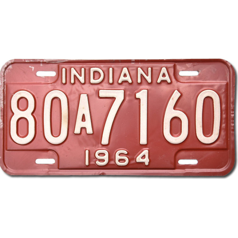 Americká ŠPZ Indiana 1964 Red 80A7160