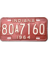 Americká ŠPZ Indiana 1964 Red 80A7160