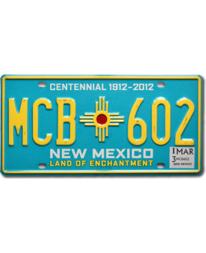 Americká ŠPZ New Mexico Blue MCB 602