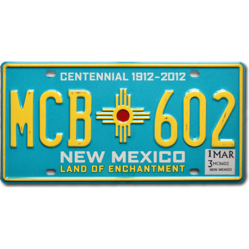 Americká ŠPZ New Mexico Blue MCB 602