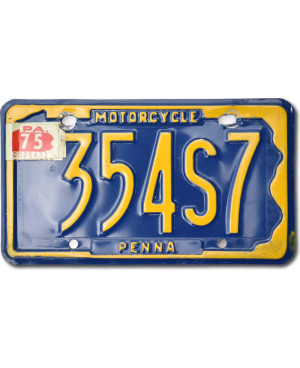 Moto americká ŠPZ Pennsylvania 354S7