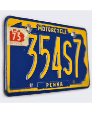 Moto americká ŠPZ Pennsylvania 354S7