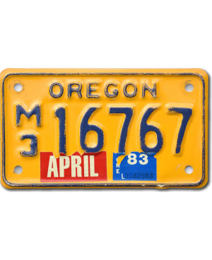 Moto americká ŠPZ Oregon M3 16767