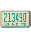 Moto americká ŠPZ North Carolina 213490