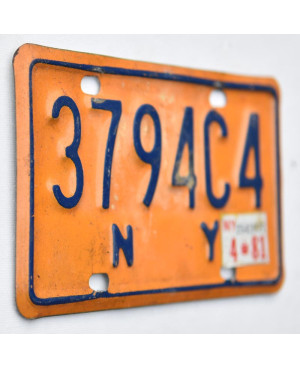 Moto americká ŠPZ New York Yellow 3794C4