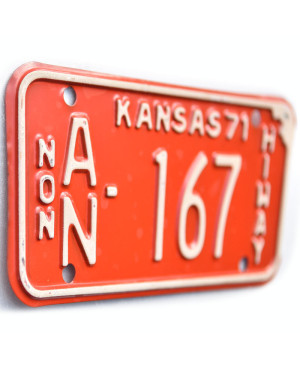 Moto americká ŠPZ Kansas 1971 AN 167