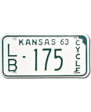 Moto americká ŠPZ Kansas 1963 LB 175