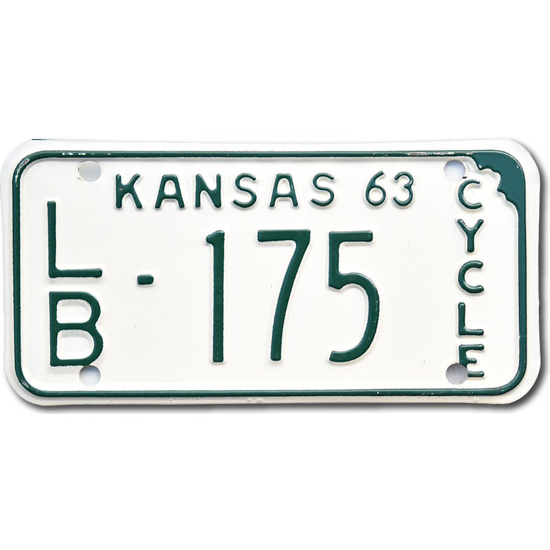 Moto americká ŠPZ Kansas 1963 LB 175