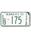 Moto americká ŠPZ Kansas 1963 LB 175
