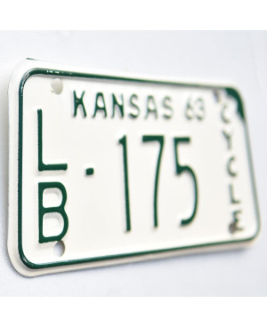 Moto americká ŠPZ Kansas 1963 LB 175