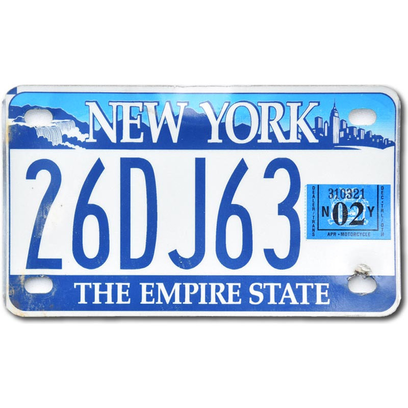Moto americká ŠPZ New York Empire 26DJ63